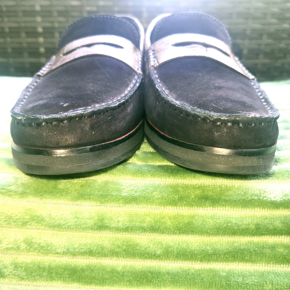 Marc Joseph-New York Women's Black Suede Leather and Croc Loafers. Size 10. - Picture 11 of 16